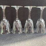 4 Verres à vin cristal taillé