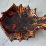 Empty ceramic fish bag Vallauris 70s