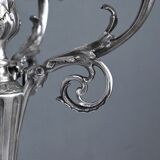 Pair of silver-plated candelabra, Louis XVI style – late 19th century