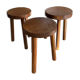 Lot Tabourets Tripode bois vintage