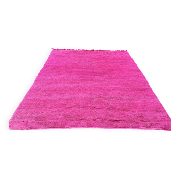 Large vintage pink wool rug