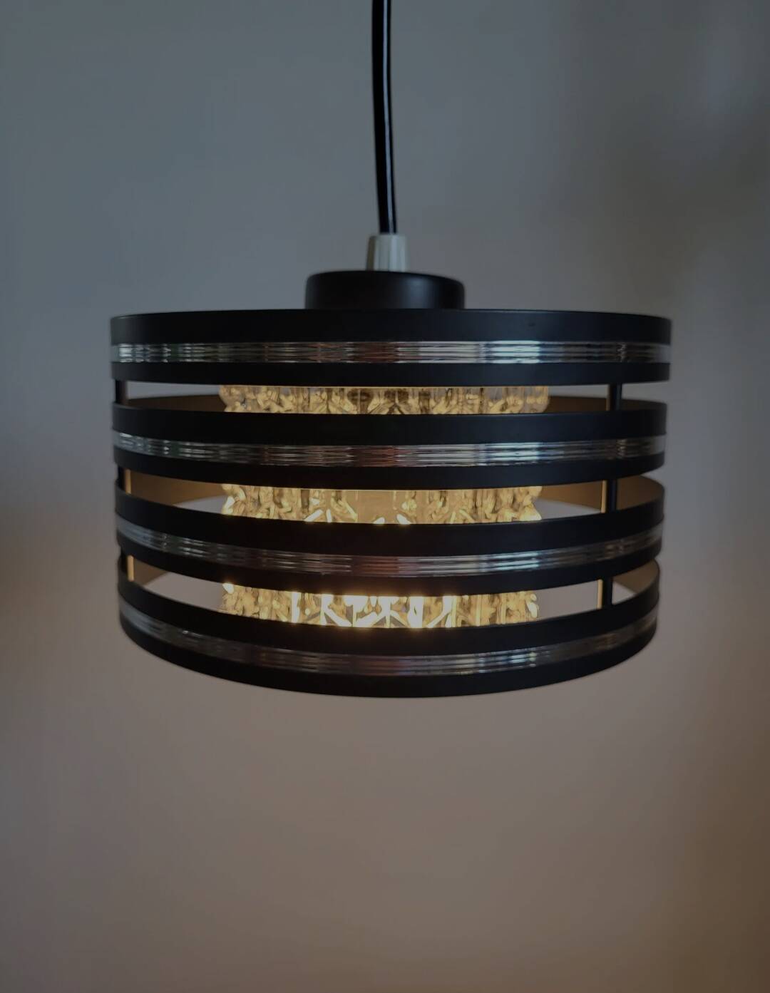 Lampe à suspension design vintage, Hillebrand, vermoedelijk jaren 80