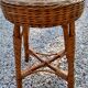 Tabouret rotin vintage