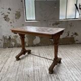 Walnut and tile bistro table 1890