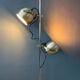 Mid-century vintage floor lamp Herda "Eyeball" in silver