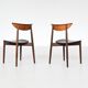 Harry Ostergaard pair of dining chairs rosewood Randers Denmark 1960