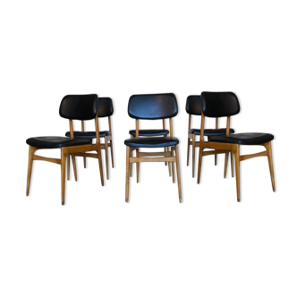 Suite de 6 chaises stella 1960