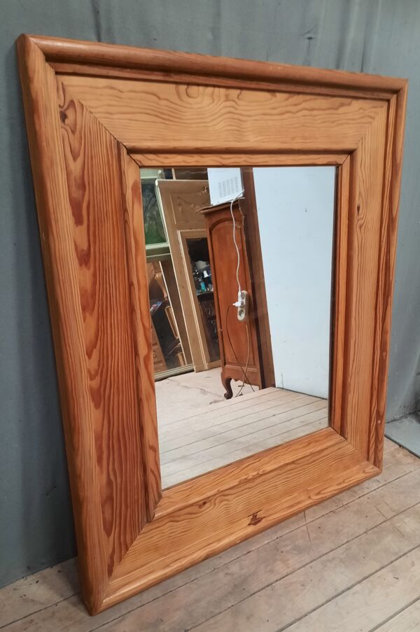 Mirroir rectangulaire cadre en pitchpin