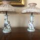 Pair of Dresden porcelain bedside lamp
