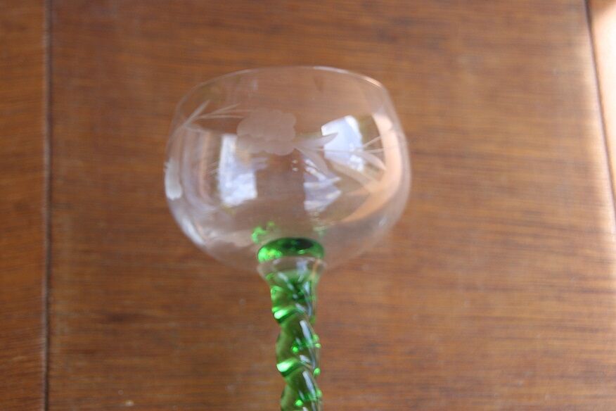 Lot of 6 glass alsace suzel foot twist serious bunch of grapes