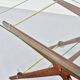 Table basse italienne en acajou, laiton et verre
