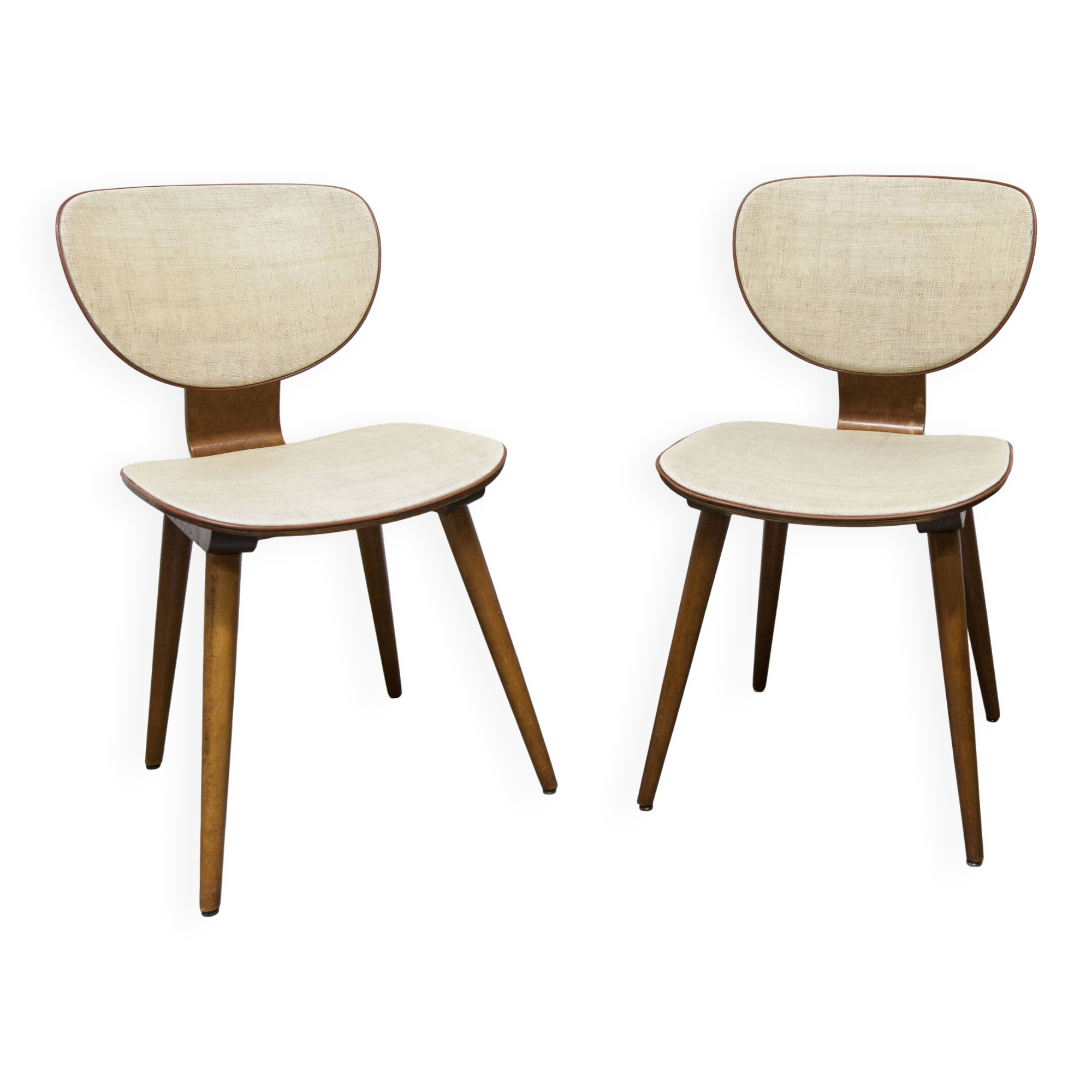 Pair of Baumann chairs No. 831 G1 "design Max Bill" 1960