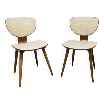 Pair of Baumann chairs No. 831 G1 "design Max Bill" 1960