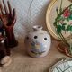 Vase pique fleurs en terre cuite - vintage