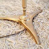 Tripod floor lamp in gilded brass – 60s/70s