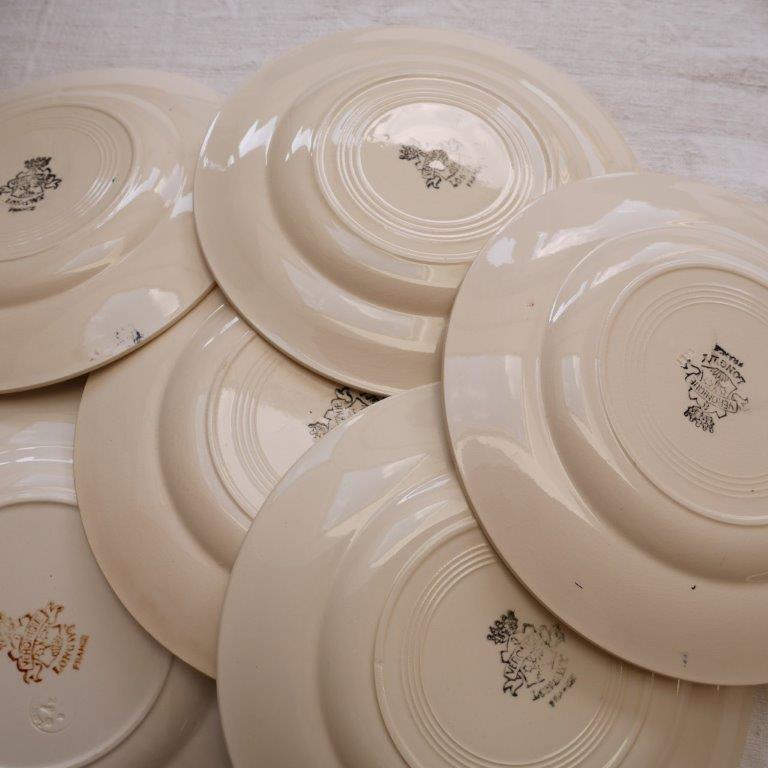 Set of 12 dessert plates, model Véronique de Longwy