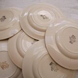 Set of 12 dessert plates, model Véronique de Longwy