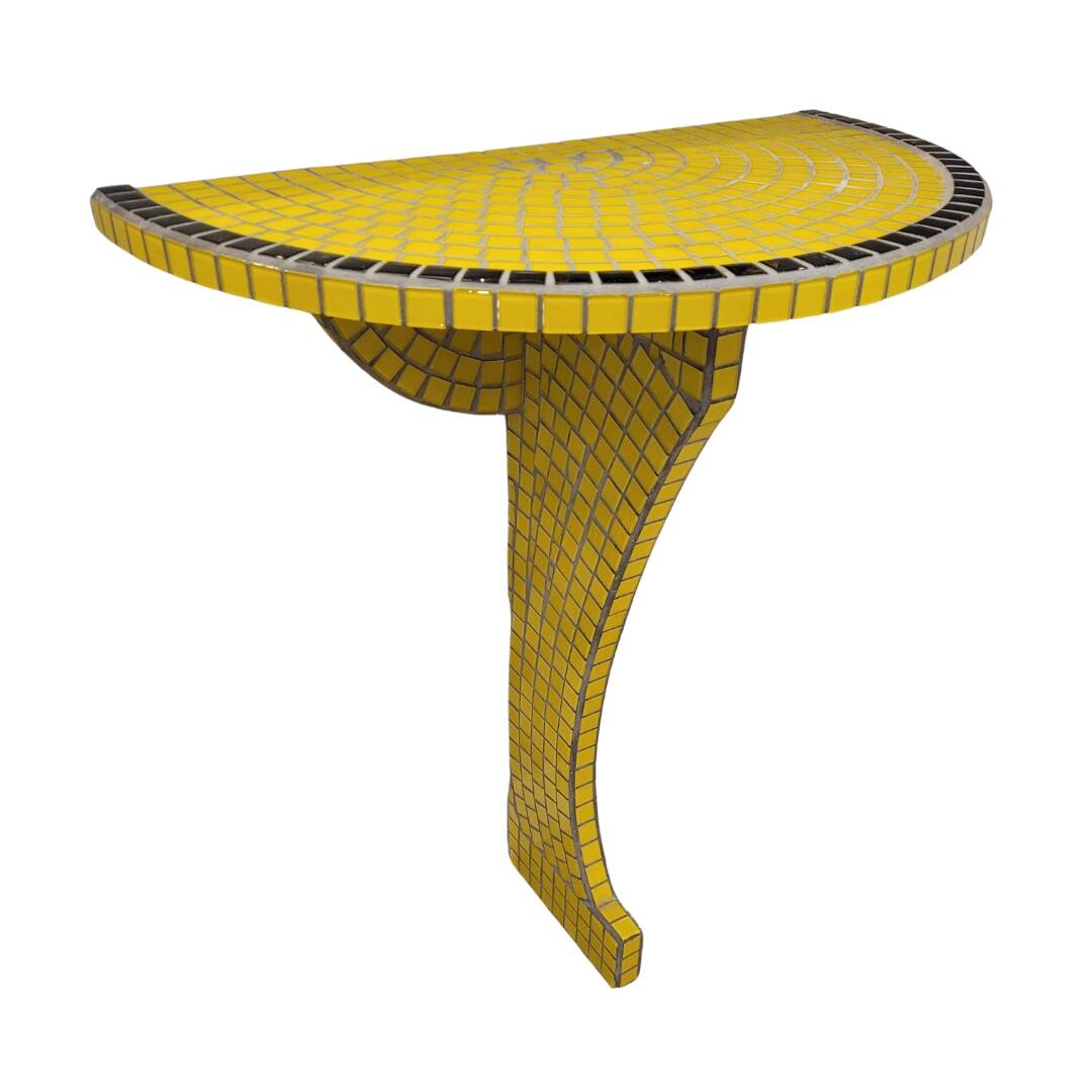 Pair of floating consoles, tesela mosaic, Art Decó, 50's – France