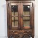 Glass-fronted walnut cabinet – 18th century – Verriau