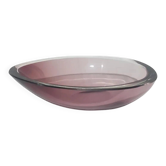 Decorative bowl, pink-purple, glass, designed by A. F. Gangkofner, Hessengl