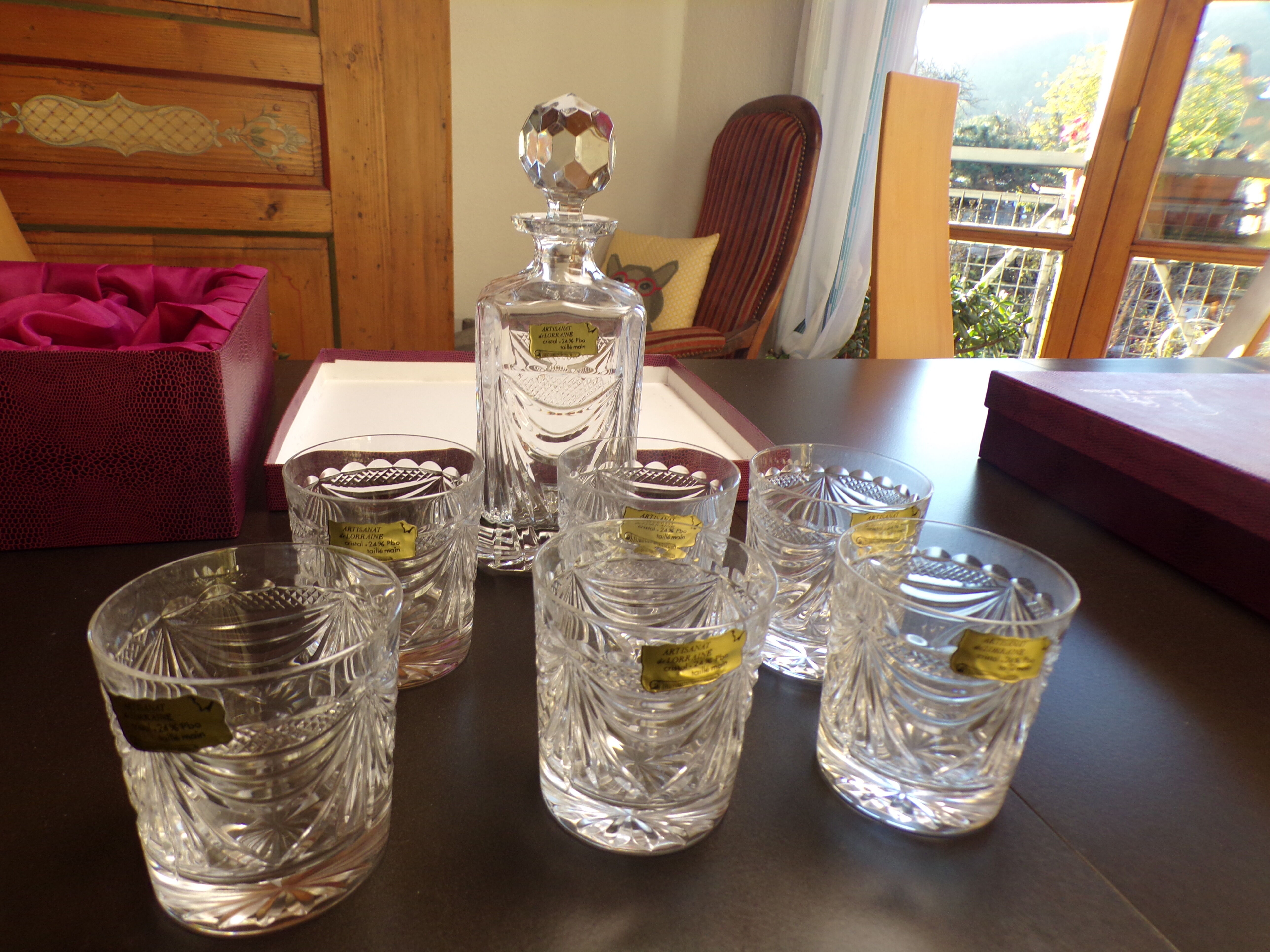 Crystal whisky service Artisanat de Lorraine