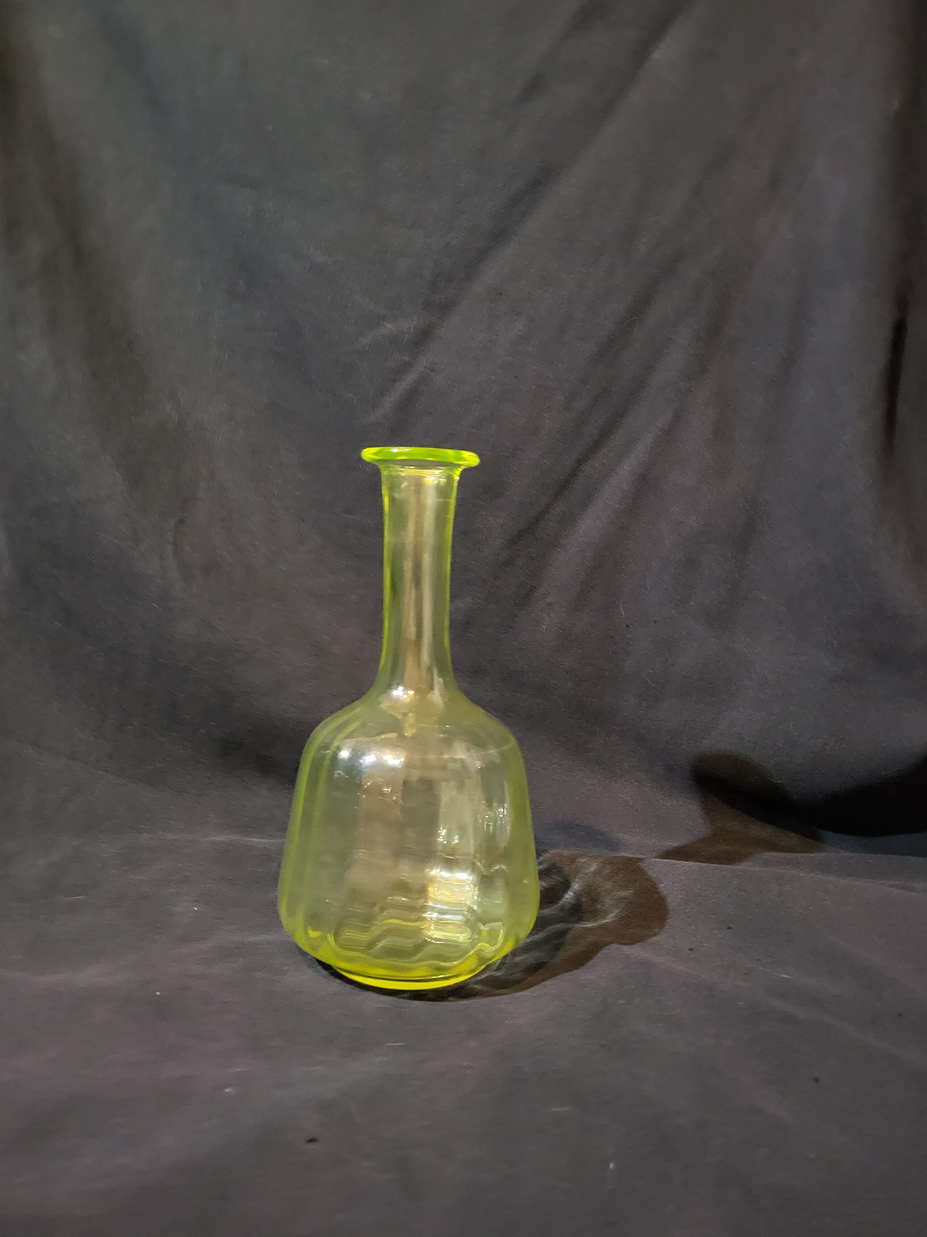 Old carafe yellow uralin