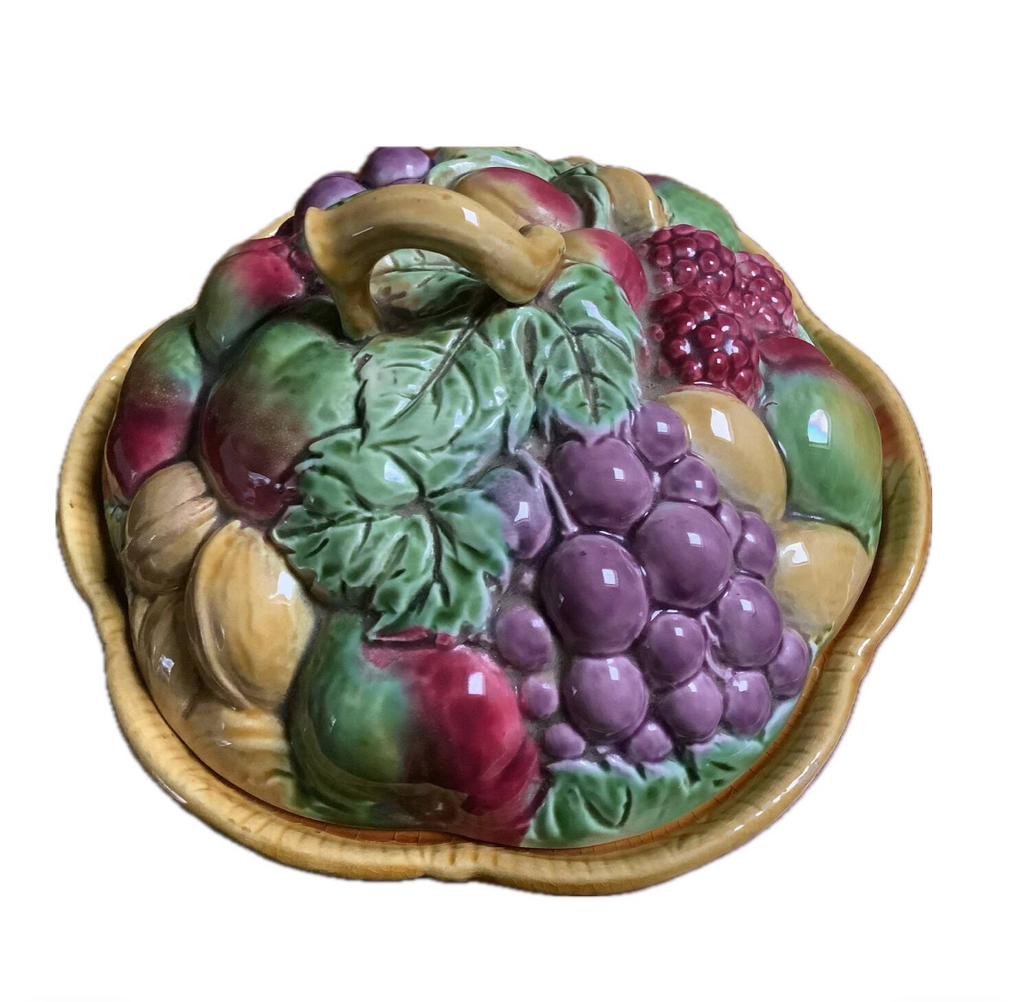 Slush cup or compote bowl with fruit decor