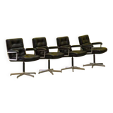 1970s Leather Swivel Chair Eurochair by Girsberger (Price for One)