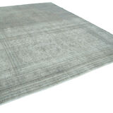 Handwoven persian overdyed 295 cm x 383 cm grey wool carpet