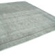 Handwoven persian overdyed 295 cm x 383 cm grey wool carpet