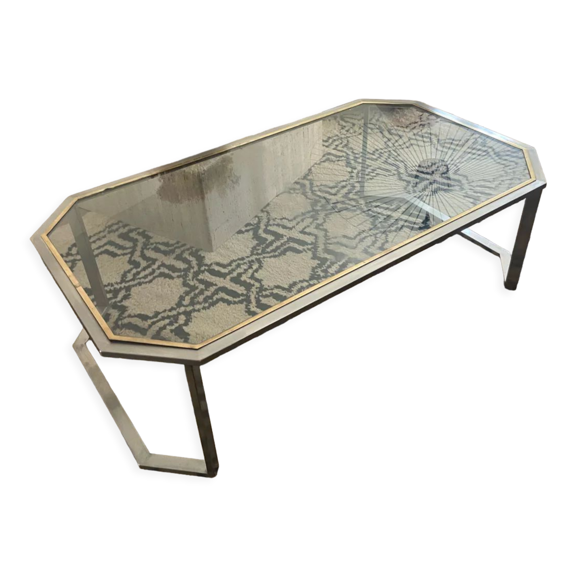 Octagonal coffee table 70s