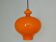 Orange glass pendant lamps by Hans Agne Jakobsson