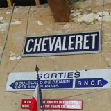 Plaque émaillée du métro parisien station Chevaleret
