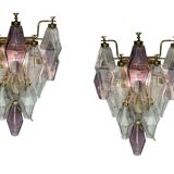 Murano Glass Polygon Sconces