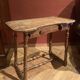 Antique 18th Century Italian Rustic Baroque Wooden Side Table with Turned Legs