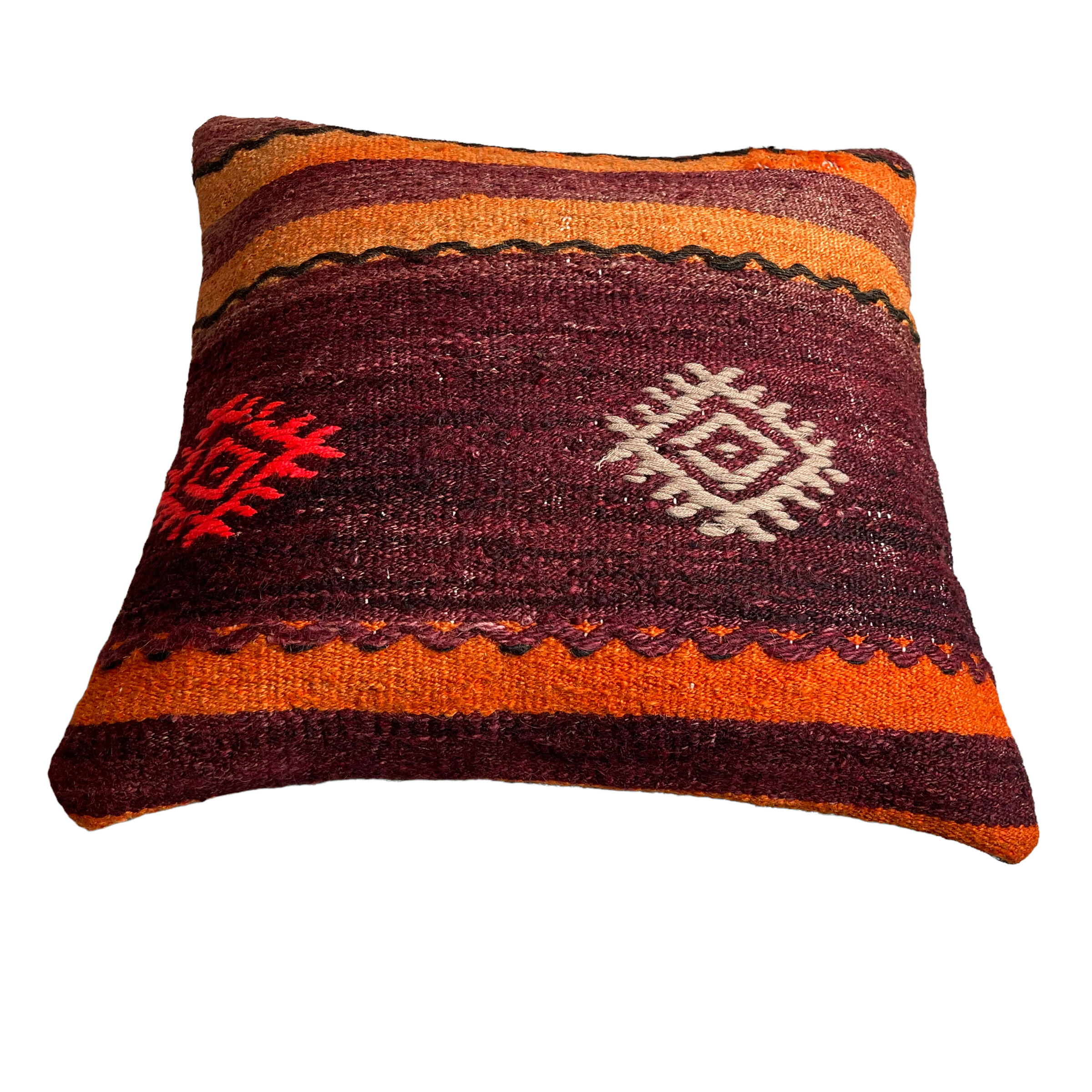 Vintage turkish kilim cushion cover 40 x 40 cm
