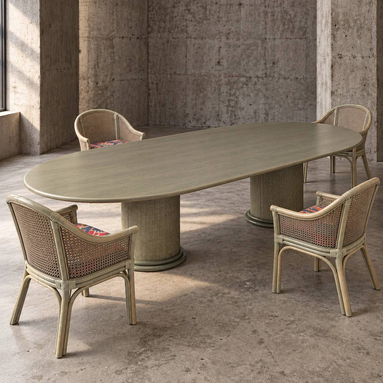 Rohé Noordwolde dining set / table / 4 x matching chairs / 1980s / very good condition