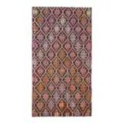 1970s Vintage Turkish Hand-Knotted Wool Cotton Brown Rug 130x194