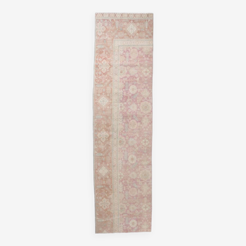 3x10 Pale Pink Persian Runner Rug, 82x311Cm