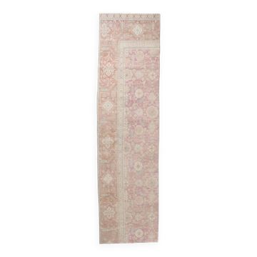 Tapis persan rose pâle 3 x 10, 82 x 311 cm.