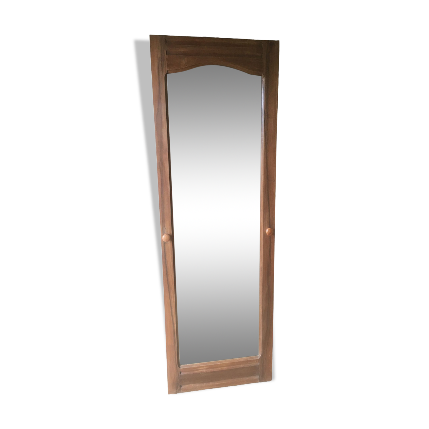 Walnut beveled mirror