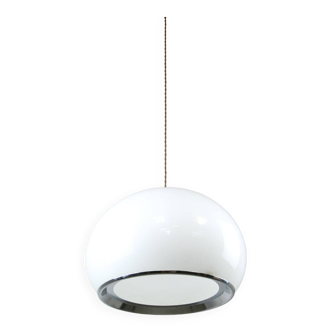 Grande Lampe à Suspension Mid-Century White Bud par Studio 6G pour Guzzini, 1970s