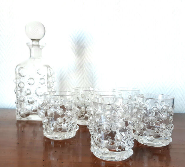 Whisky set with bubbles 1970