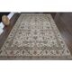 1960s Persian Handmade Wool Cotton Beige Oversized Area Rug 269x385
