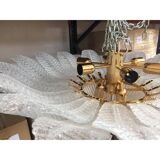 Murano glass sputnik chandelier flush mount, mazzega style, lot of 2 or a pair of chandeliers