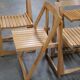 4 chaises pliantes bois vintage