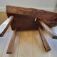 Banc ou table d'appoint en bois massif de tronc d'arbre, style brutaliste, 1960