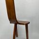 Brutalist low tripod milking stool or side chair Spain ca 1950s