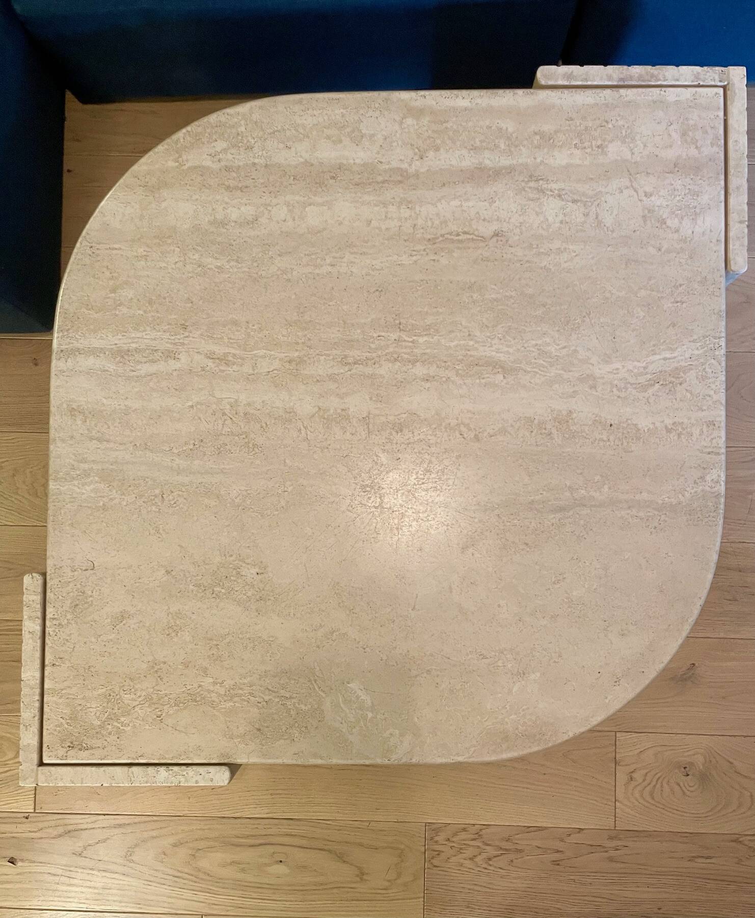 Roche Bobois “eye” travertine table