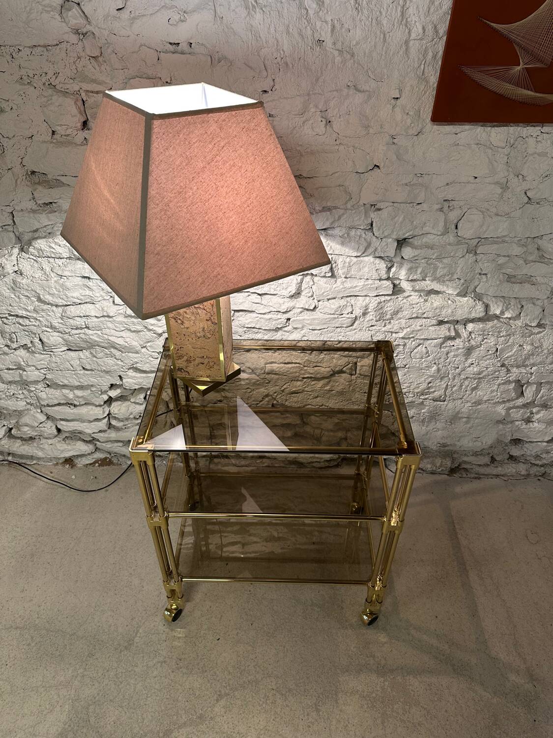 Desserte chariot a roulette vintage